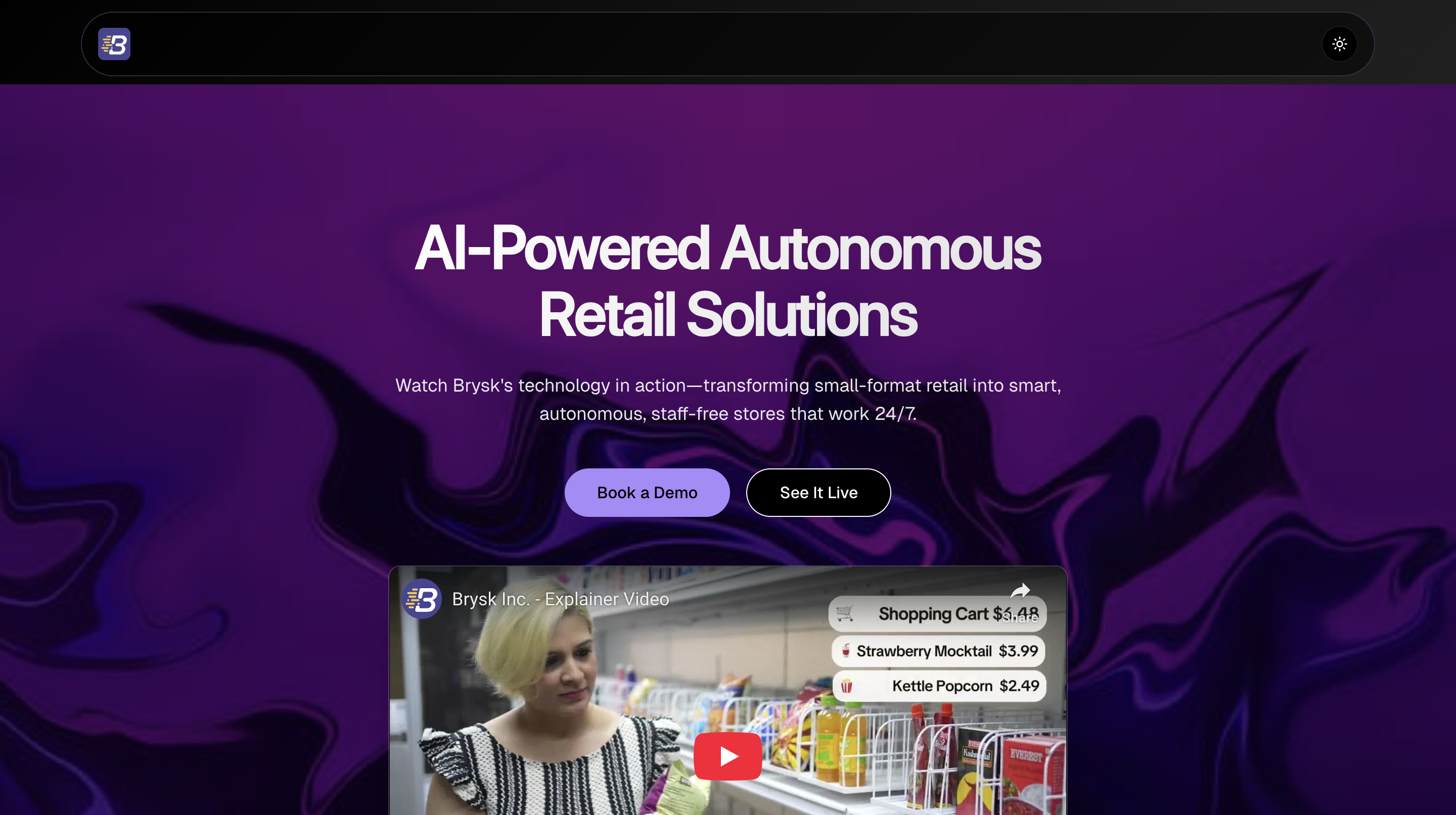 Brysk Landing Page