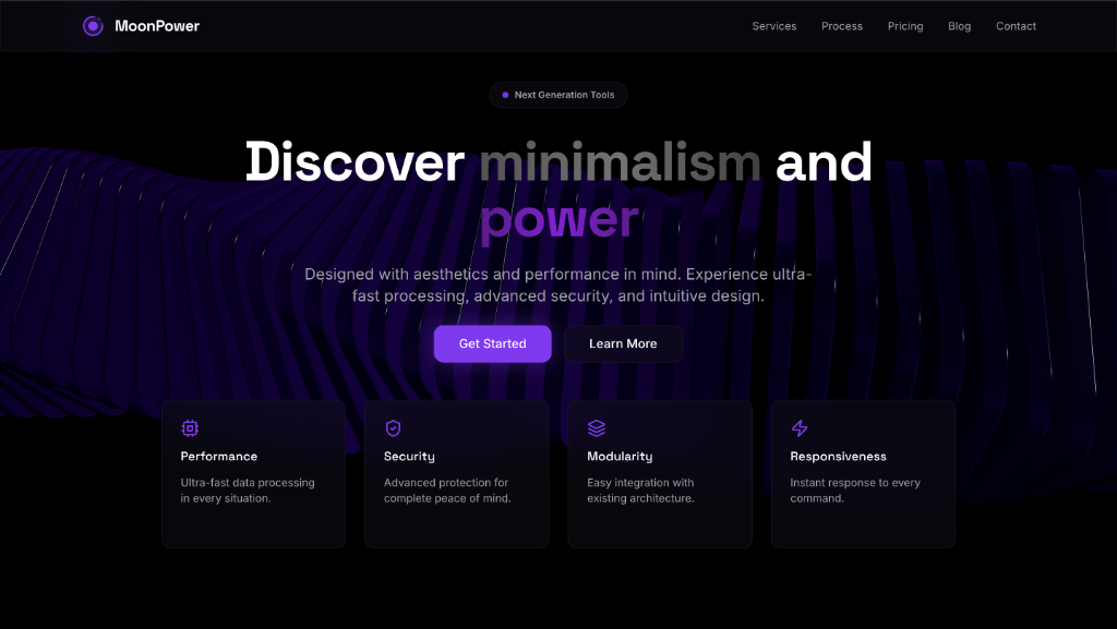 Moon Power Landing Page